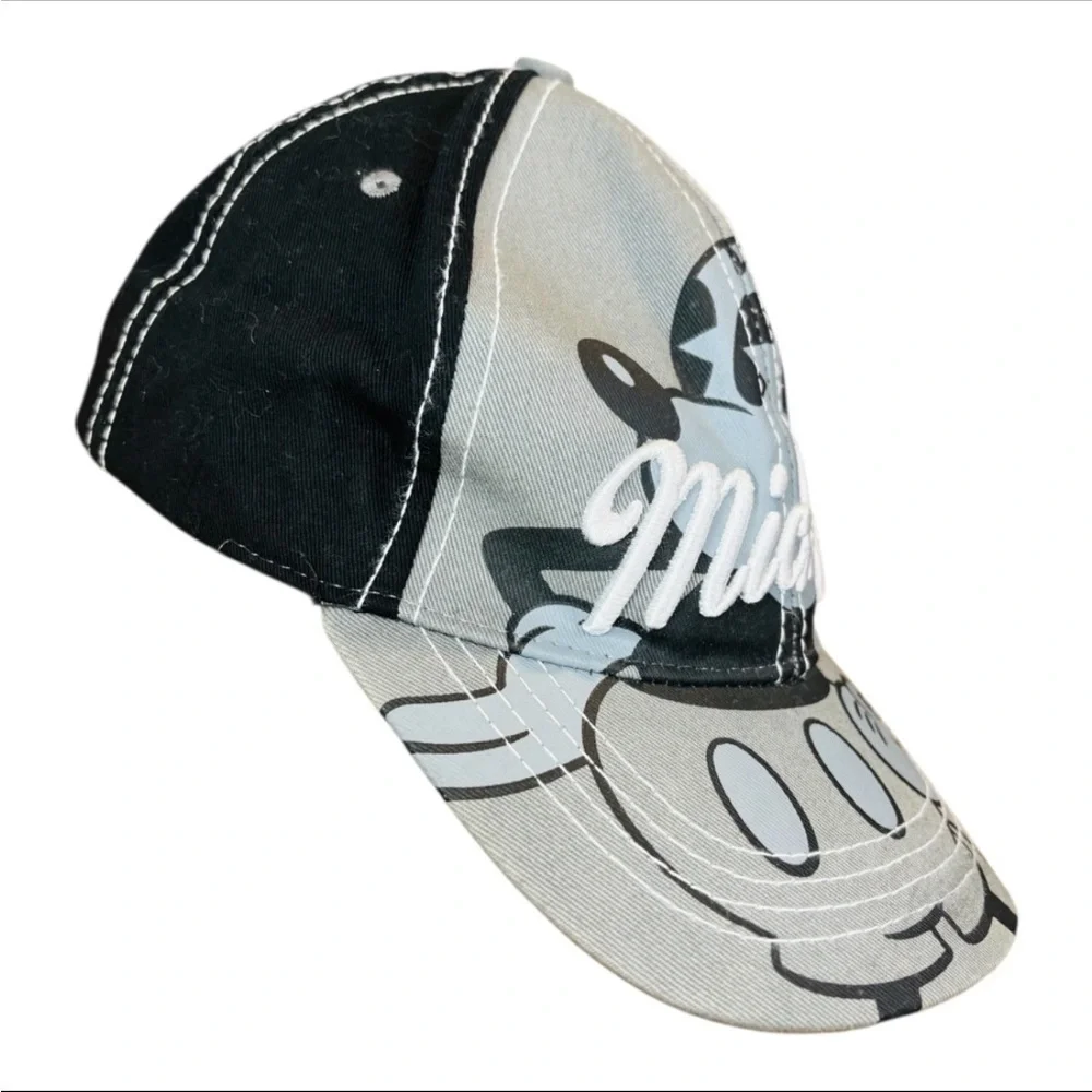 Disney Mickey Mouse Kids Adjustable Hat in Black and Gray